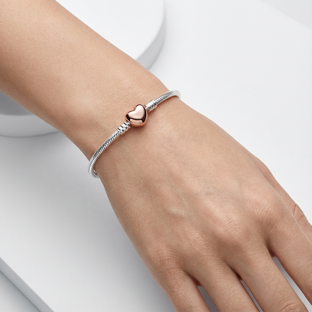 Rose Gold Heart Bracelet